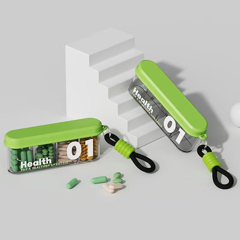 Stylish Portable Pill Box with 4 Compartments