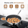 Tri-Ply Stainless Steel Honeycomb Fry Pan with Lid(26cm)