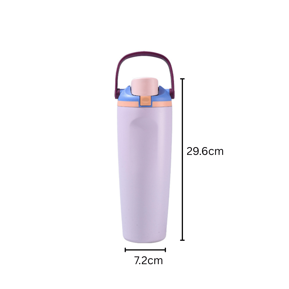 Stainless Steel Insulated Bottle with Secure Lock Lid and Straw(1200ml)