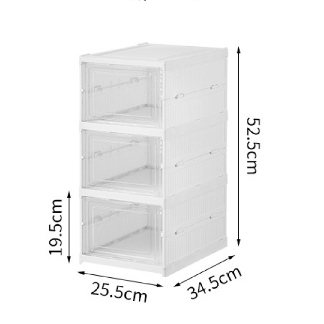 Transparent Stackable Multi-Layer Shoe Cabinet