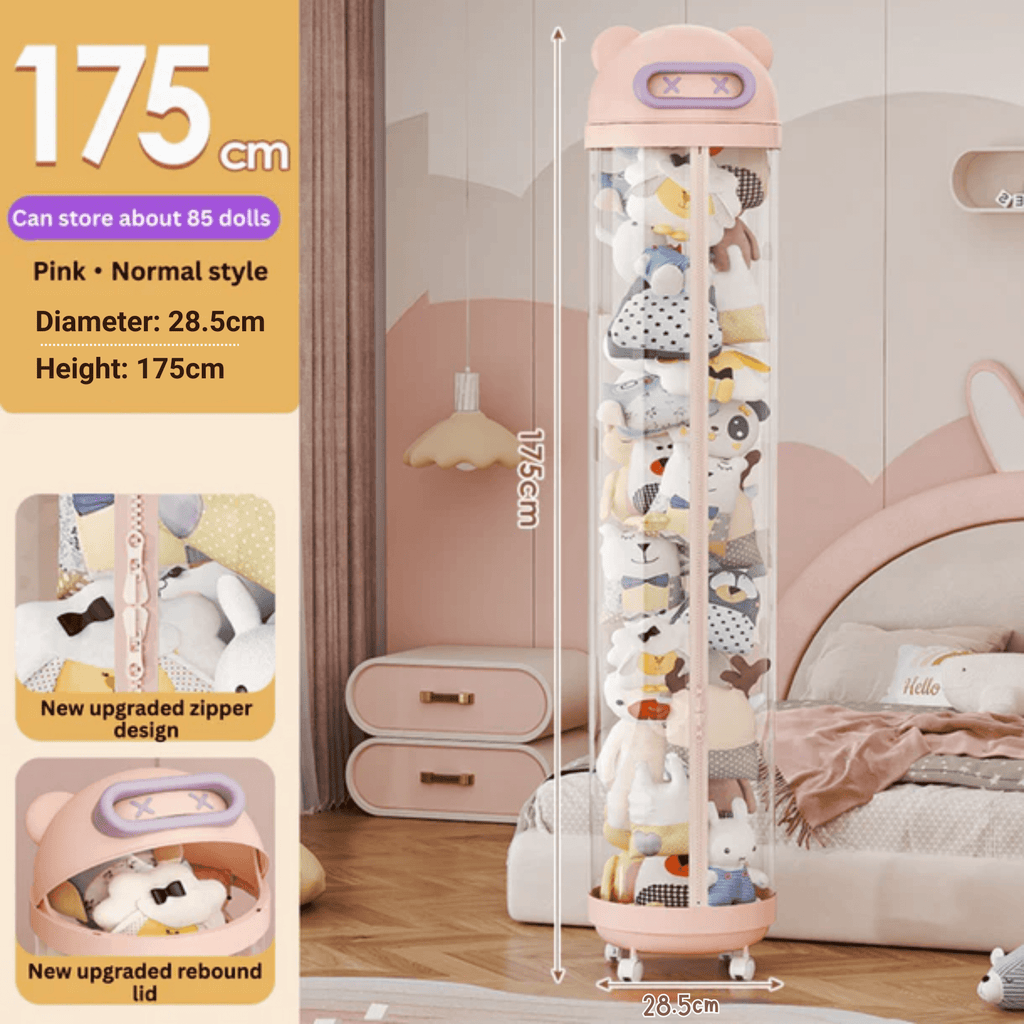 Transparent Doll Storage Bucket