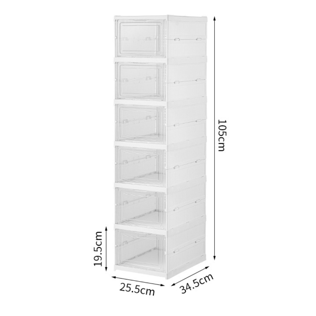 Transparent Stackable Multi-Layer Shoe Cabinet