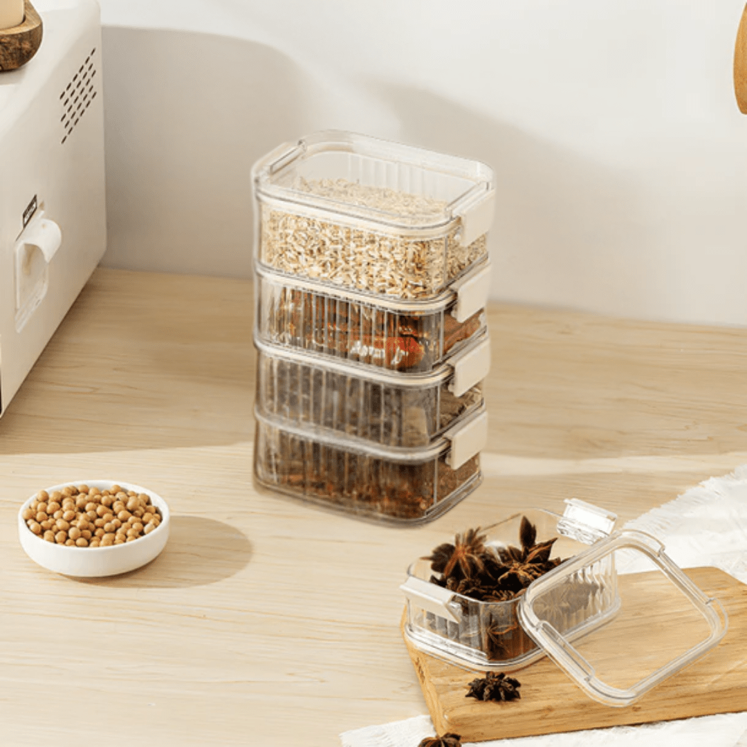 Transparent Stacking Food Storage Containers