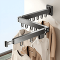 Wall-Mounted Foldable Aluminum Clothes Drying Hanger