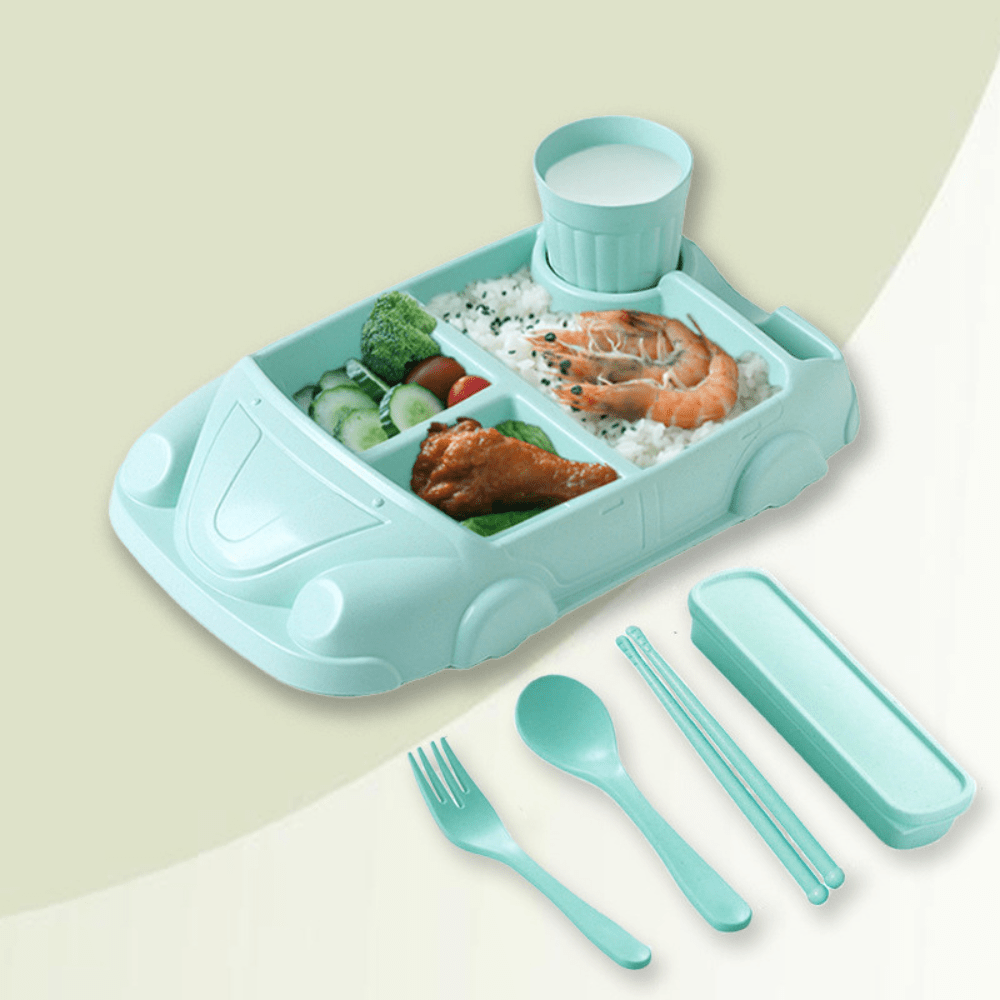Car Shape Bamboo Fiber Baby Tray
