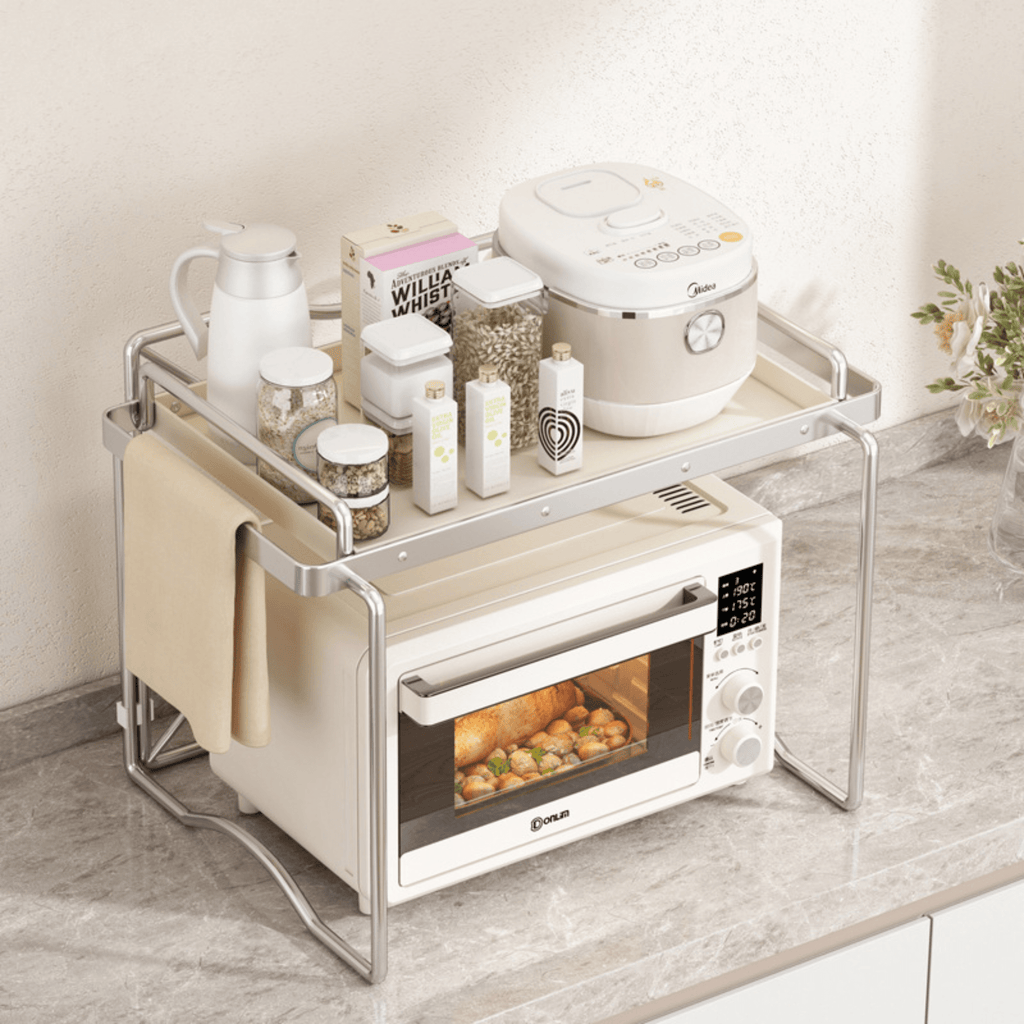 Carbon Steel Multifunctional Foldable Kitchen Storage Rack(64cm)