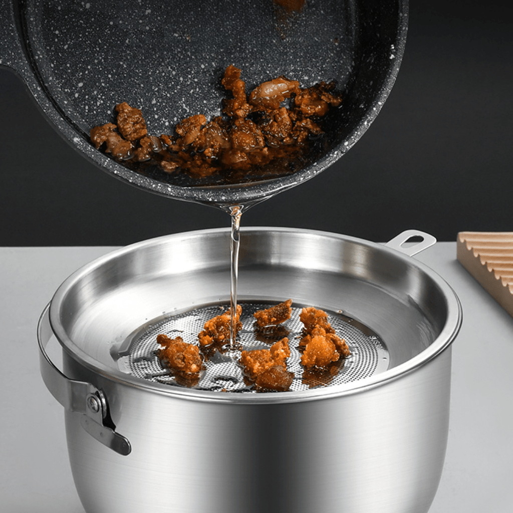 Ultra-Steel Oil Strainer Pot With Handle