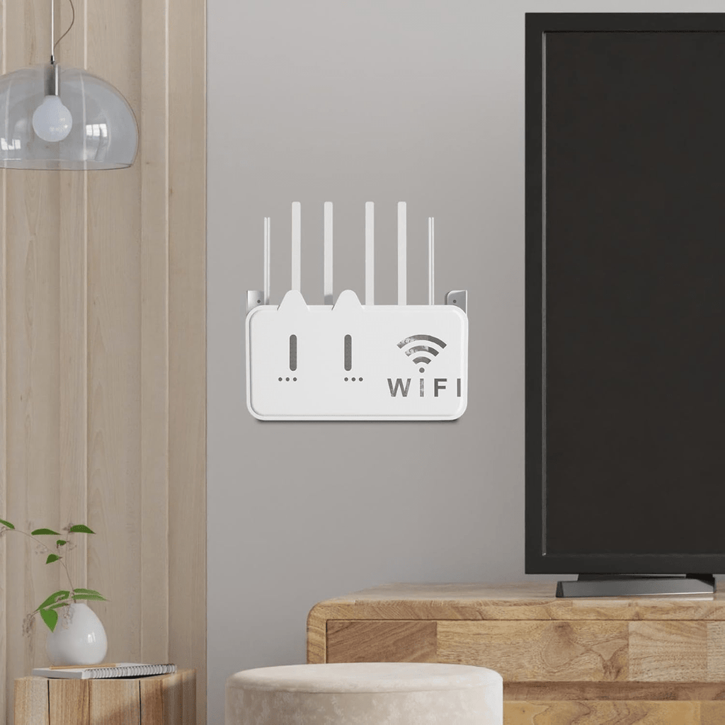 Wall-Mounted Punch-Free Wi-Fi Router Storage Box