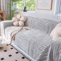 Striped Patchwork Elegance Chenille Sofa Cover