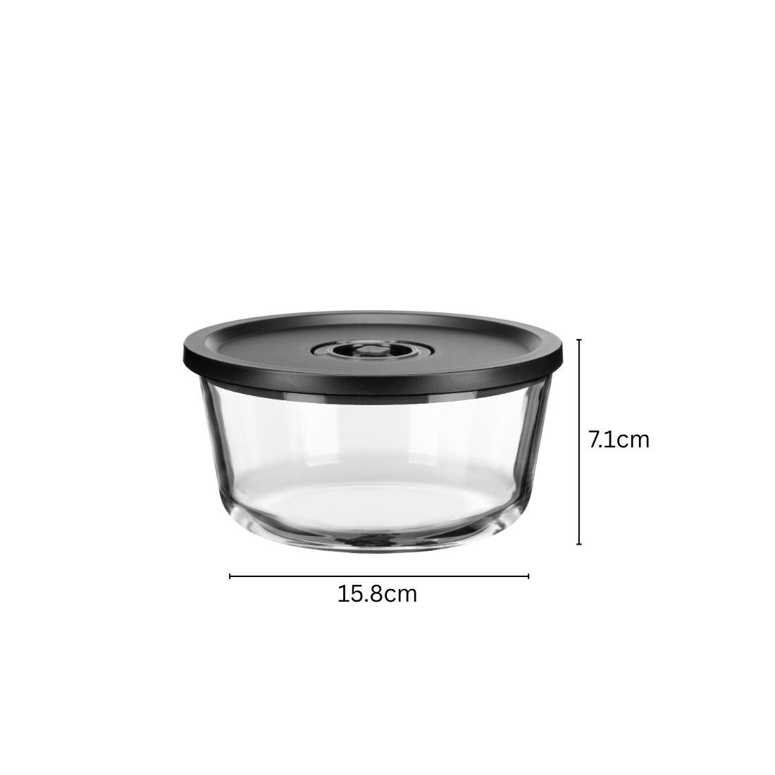 Vacuum Glass Storage Container with Date Tracker Lid