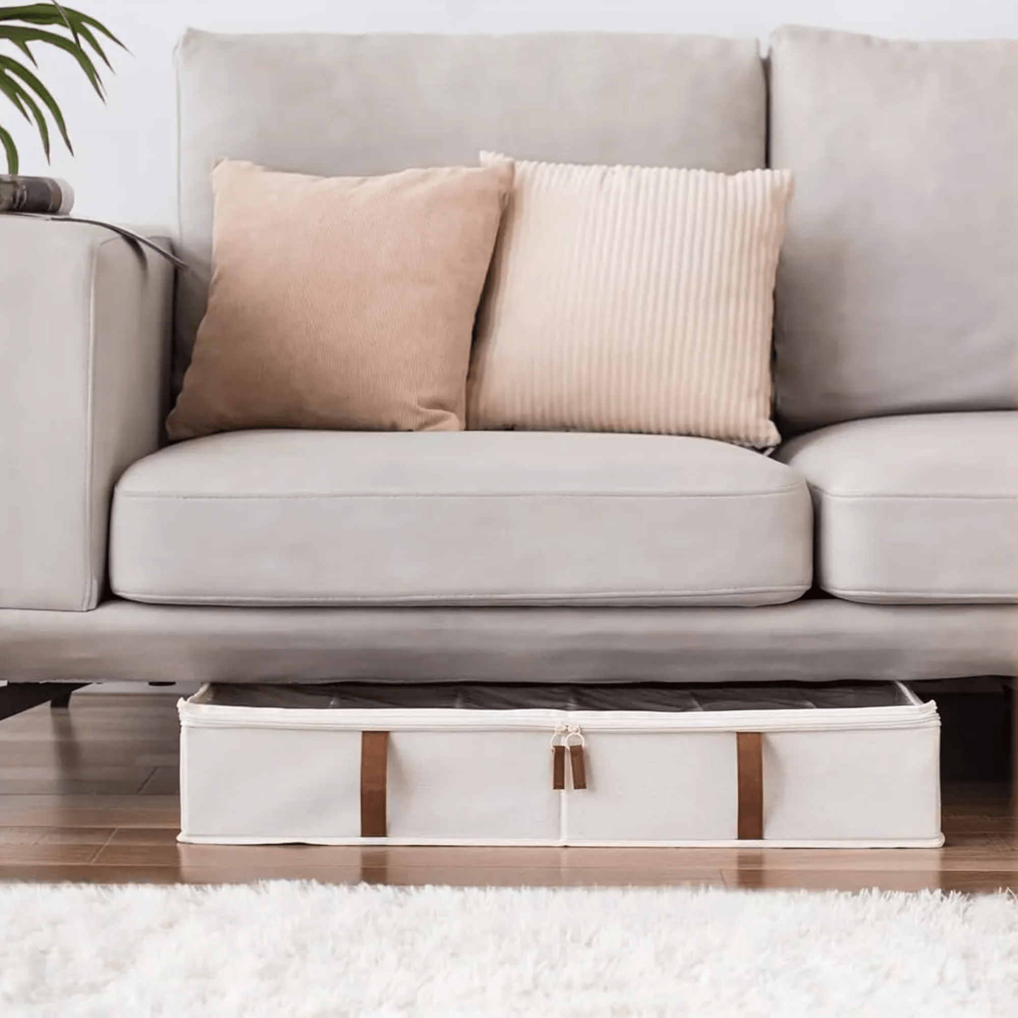 Adjustable Dust Proof Under Bed Organizer with Transparent Cover (75 cm)