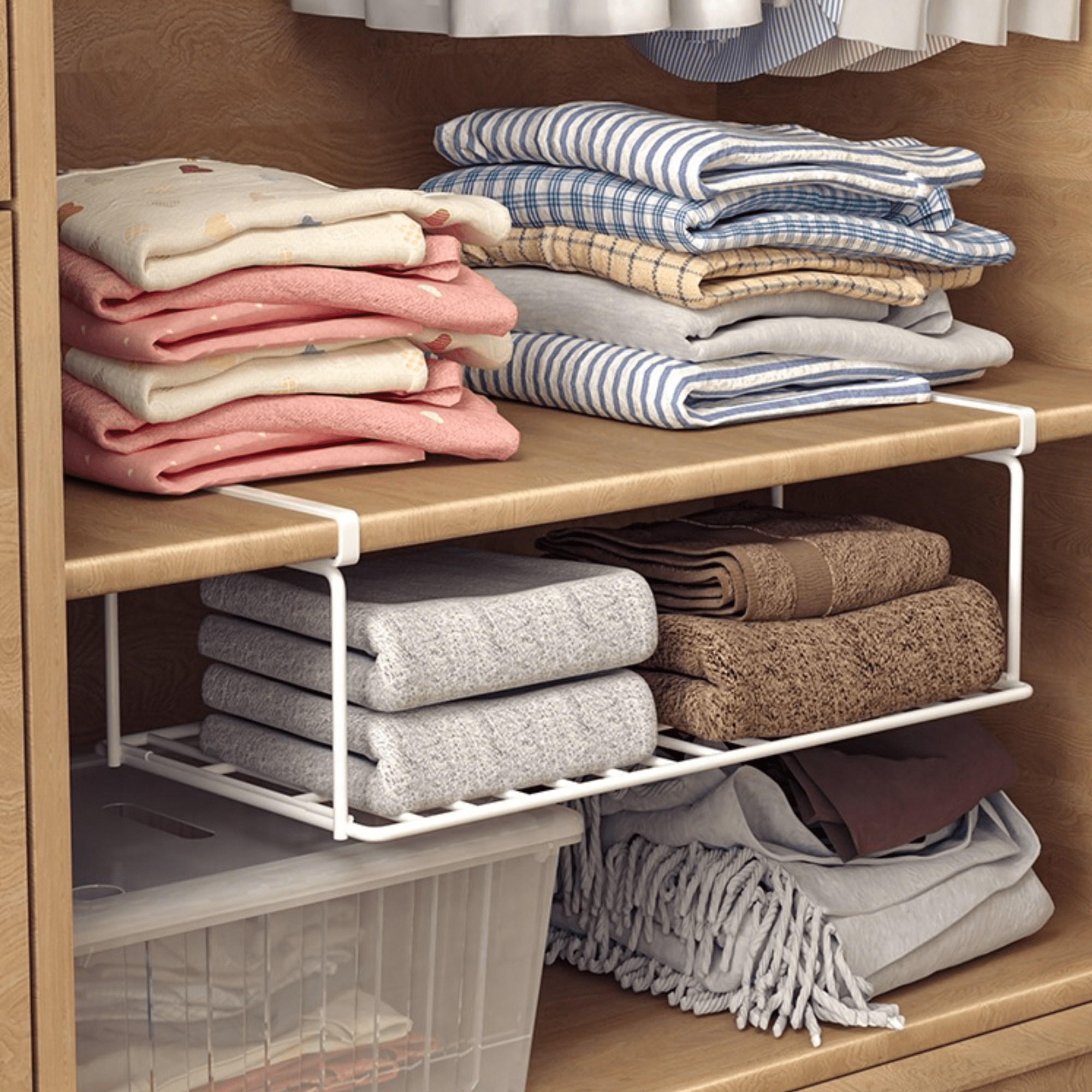 Under-Shelf Hanging Storage Rack