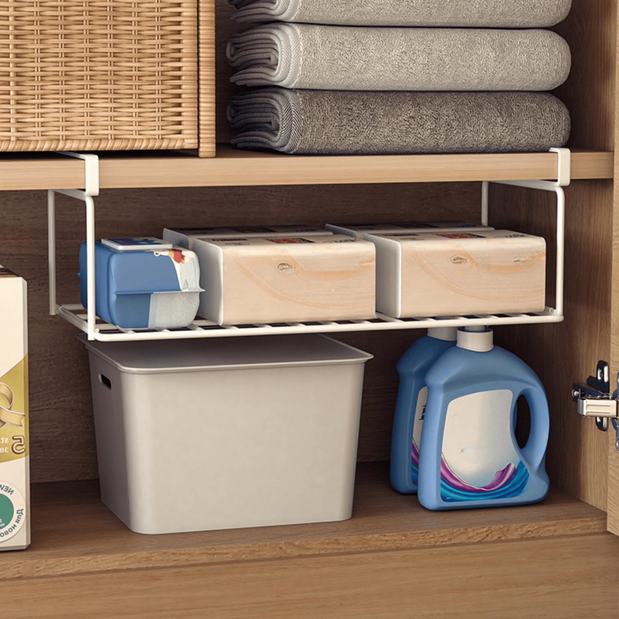 Under-Shelf Hanging Storage Rack