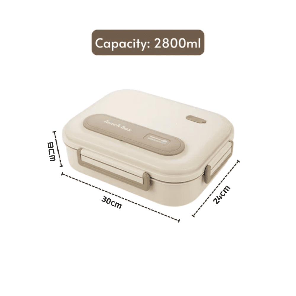 5-Compartment Stainless Steel Thermal Bento Lunch Box(2800ml)