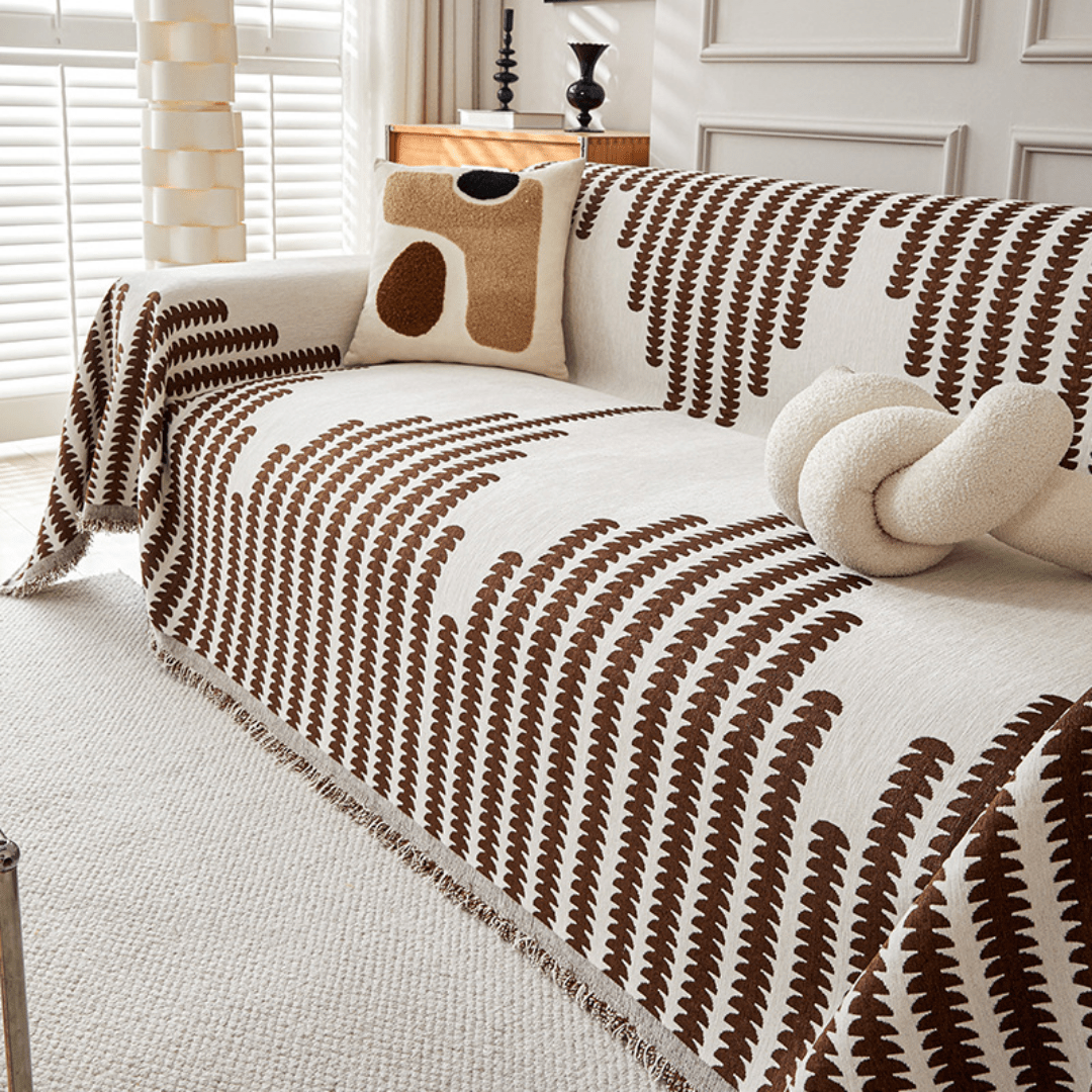 Coffee Elegance Elegance Chenille Sofa Cover