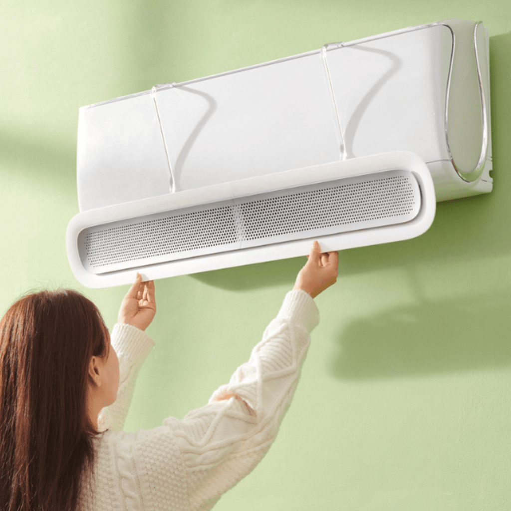 Wall-Mounted Air Conditioner Wind Deflector With Adjustable Wings