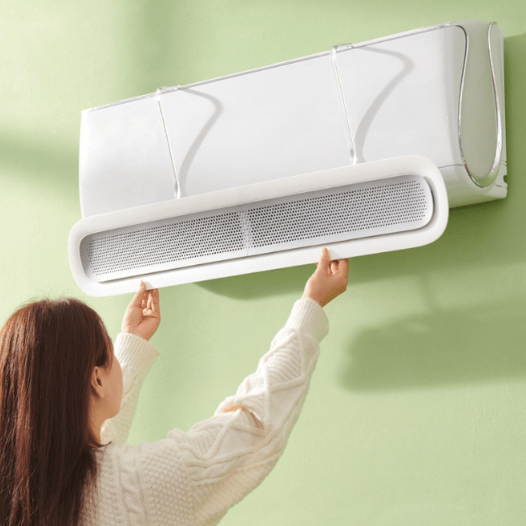 Wall-Mounted Air Conditioner Wind Deflector With Adjustable Wings