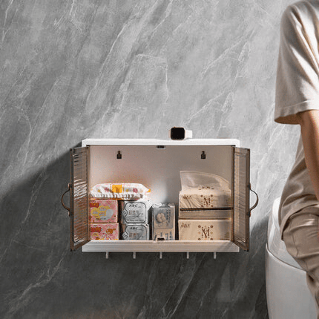 Bathroom Wall Hanging Shelf Storage Cabinet (45cm)