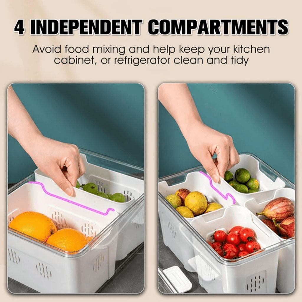Airtight Storage Containers With 4 Compartments