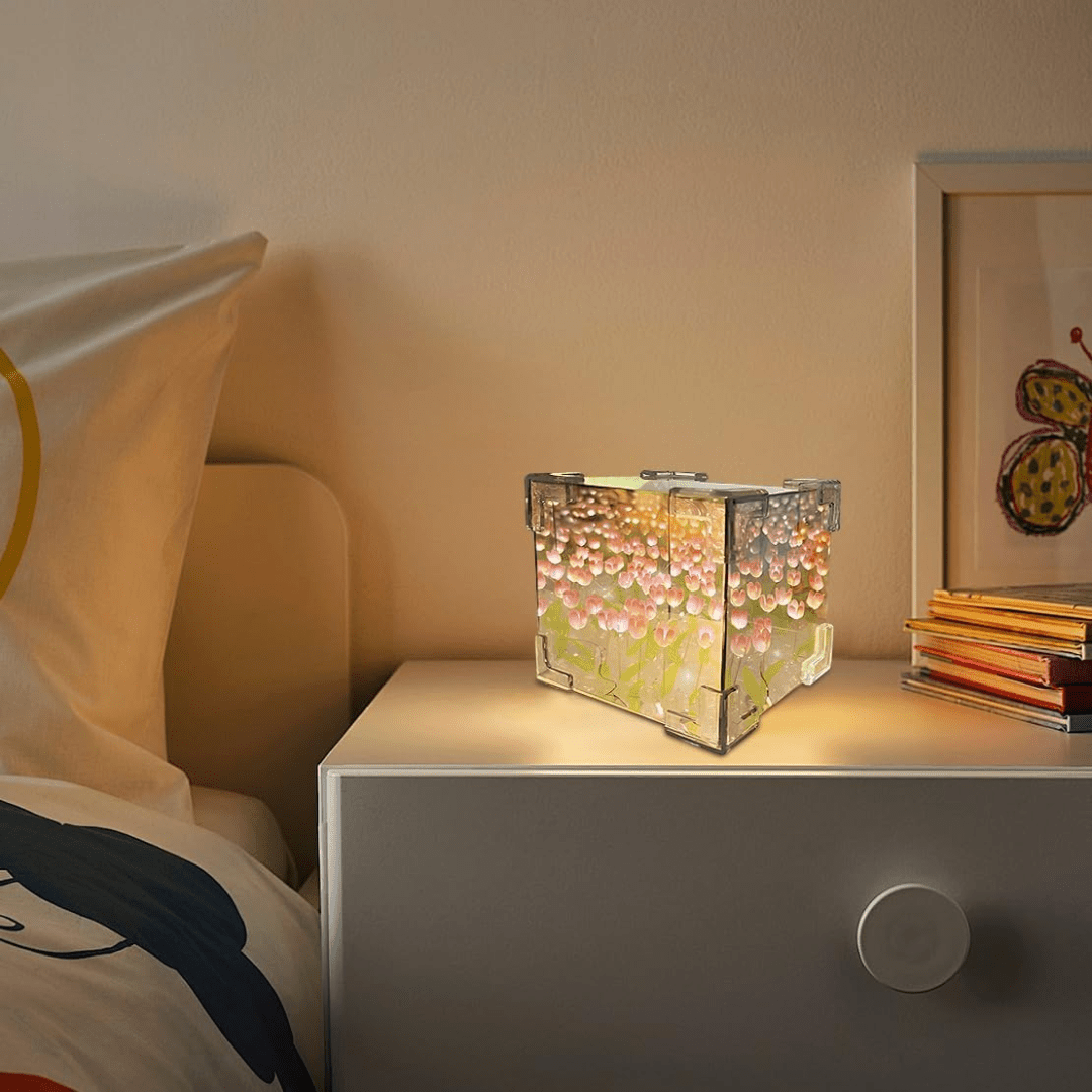 Tulip Lamp Mirror Night Light Box