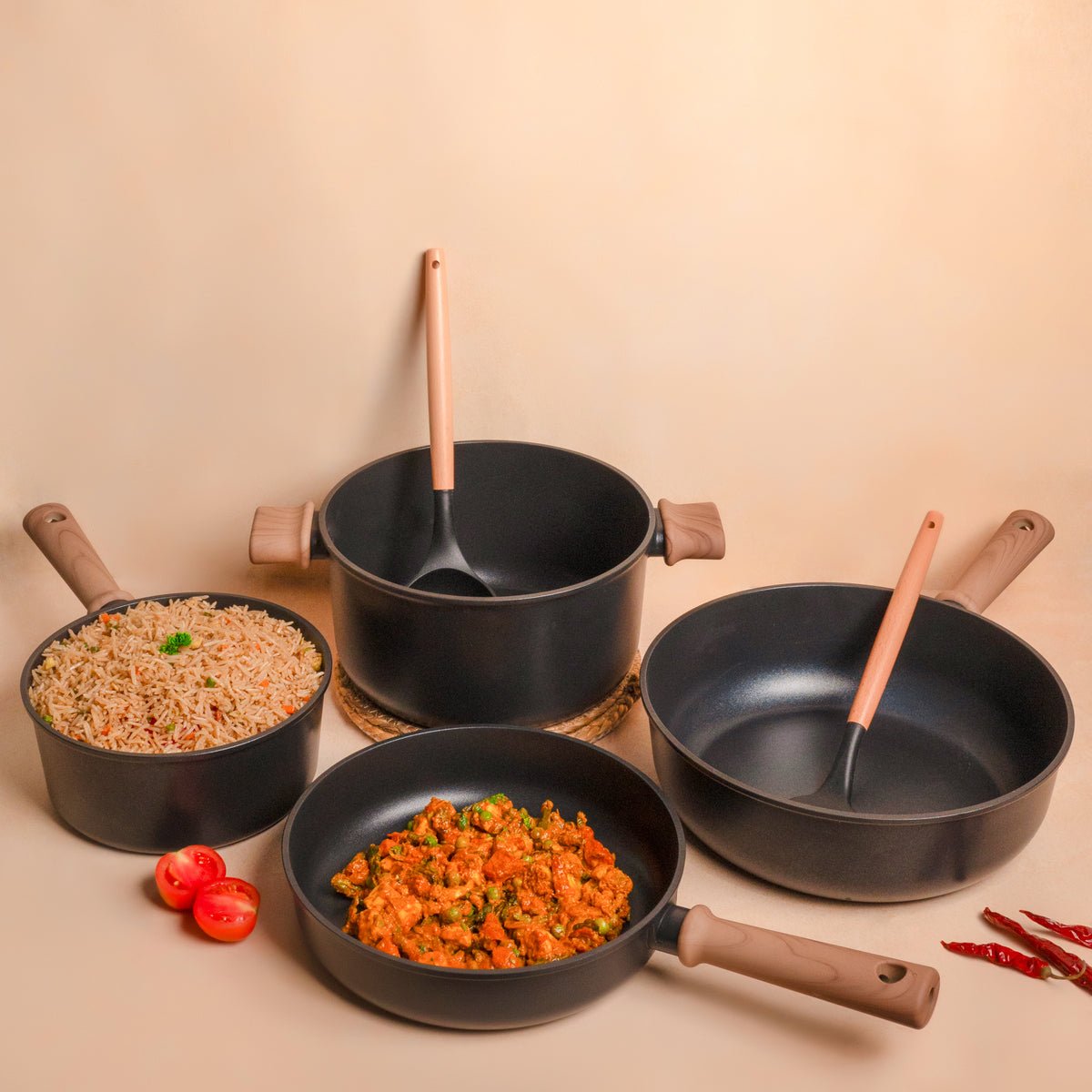 13-Piece Titanium Coated Non-Stick Kitchen Cookware Set