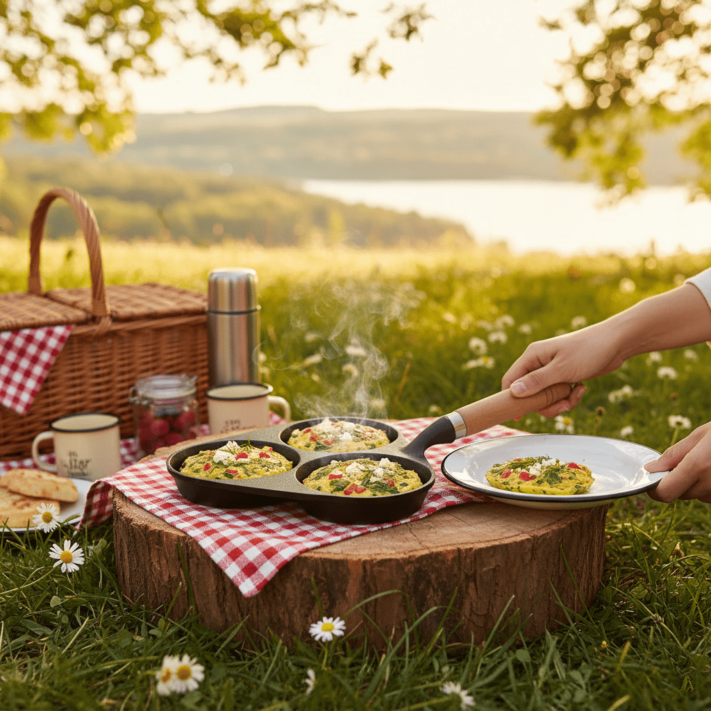 3-In-1 Cast Iron Cooking Pan (19cm)