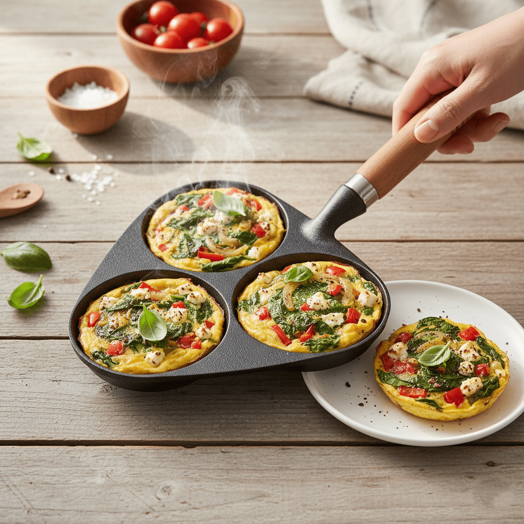 3-In-1 Cast Iron Cooking Pan (19cm)