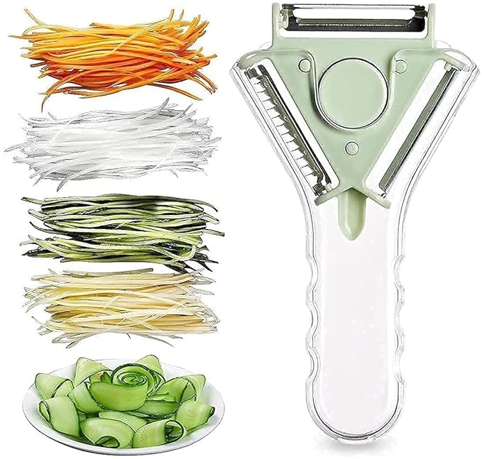 3-in-1 Fruit & Veggie Peeler with Ergonomic Handle