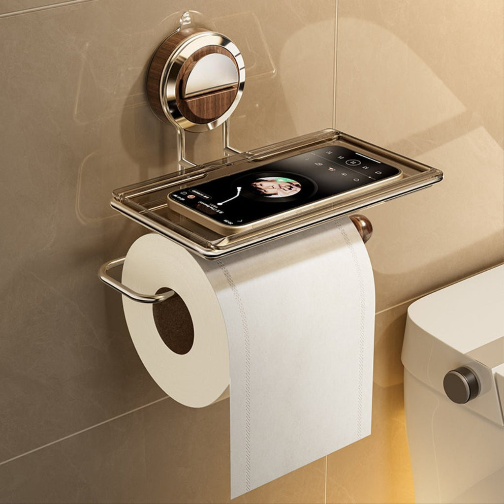 Suction Cup Wall-Mount Toilet Paper Holder