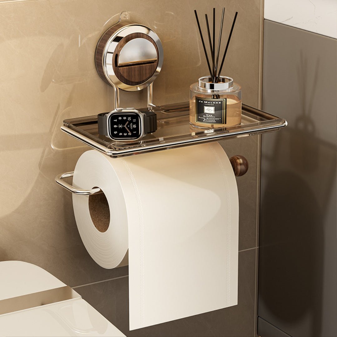 Suction Cup Wall-Mount Toilet Paper Holder