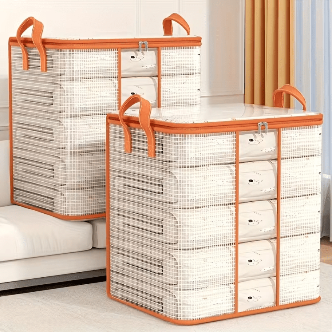 Transparent PVC Quilt Storage Organizer Bag with Handle (280L)