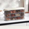 Transparent Seasoning Storage Box with Handle