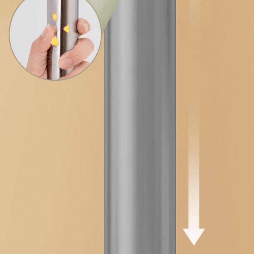 Adjustable Floor-to-Ceiling Clothes Rack with Multi Hooks