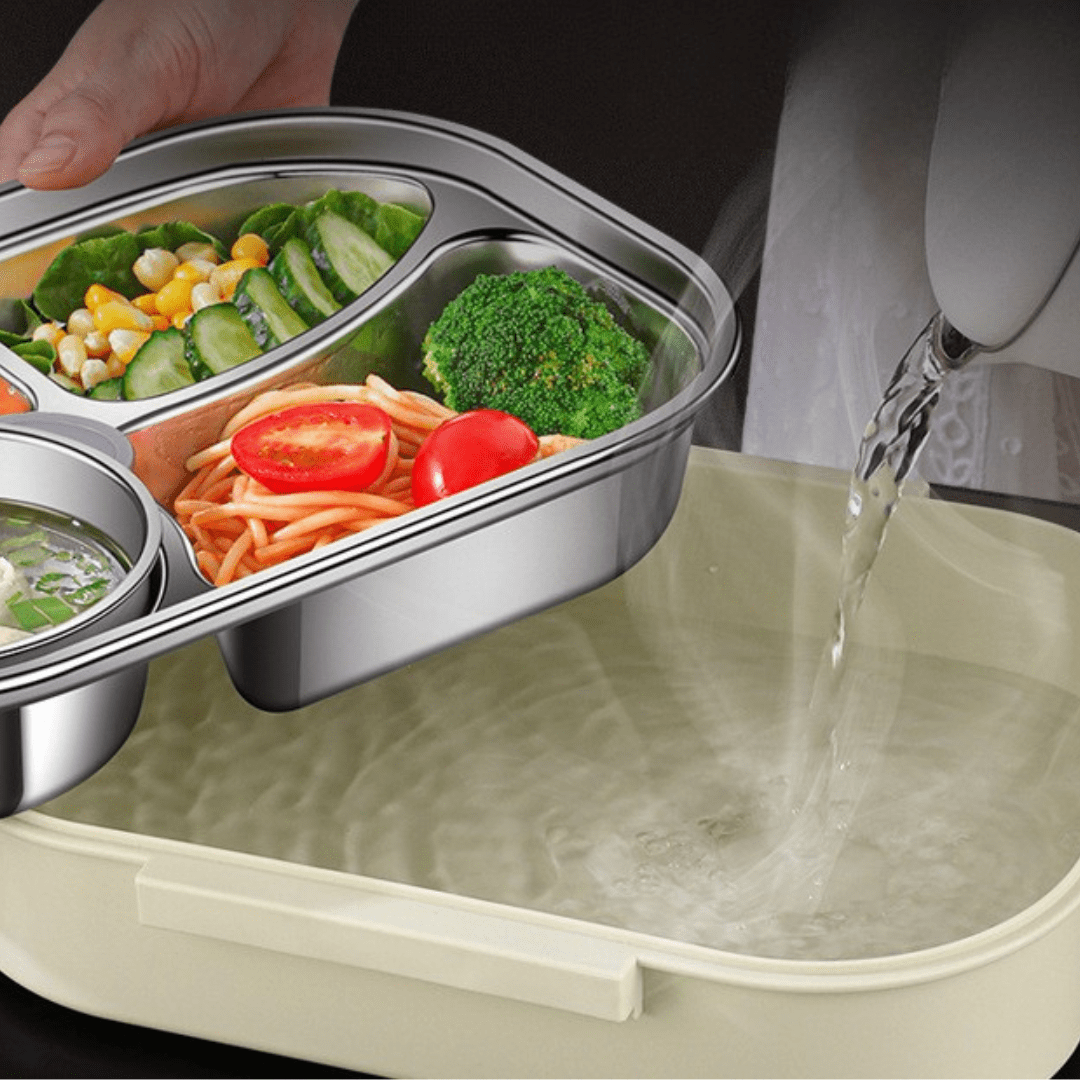 4-Compartment Stainless Steel Leak Proof Lunch Box (1500ml)