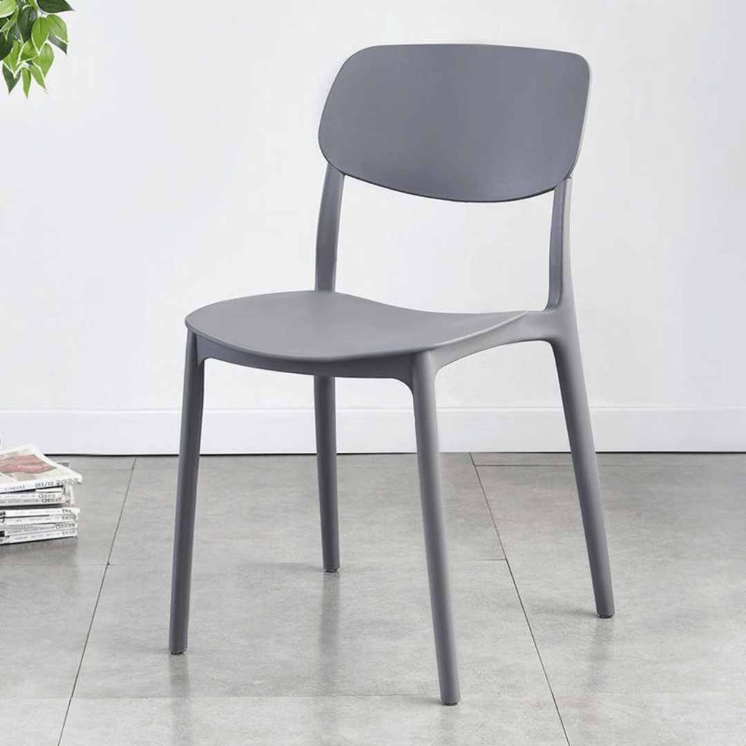 BUY 1 GET 1 FREE | Stackable Plastic Chair with Widened Seat, Curved Back & Anti-Skid Feet