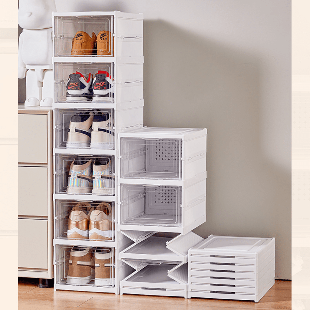 Transparent Stackable Multi-Layer Shoe Cabinet