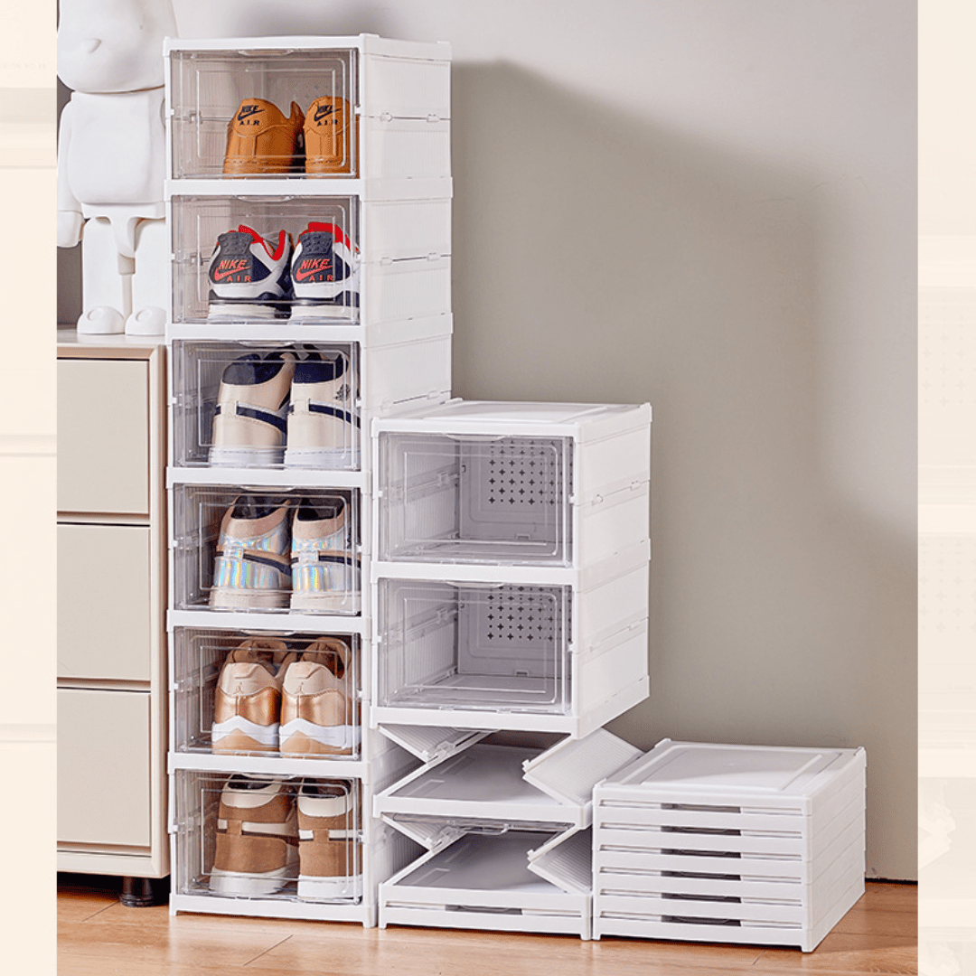 Transparent Stackable Multi-Layer Shoe Cabinet
