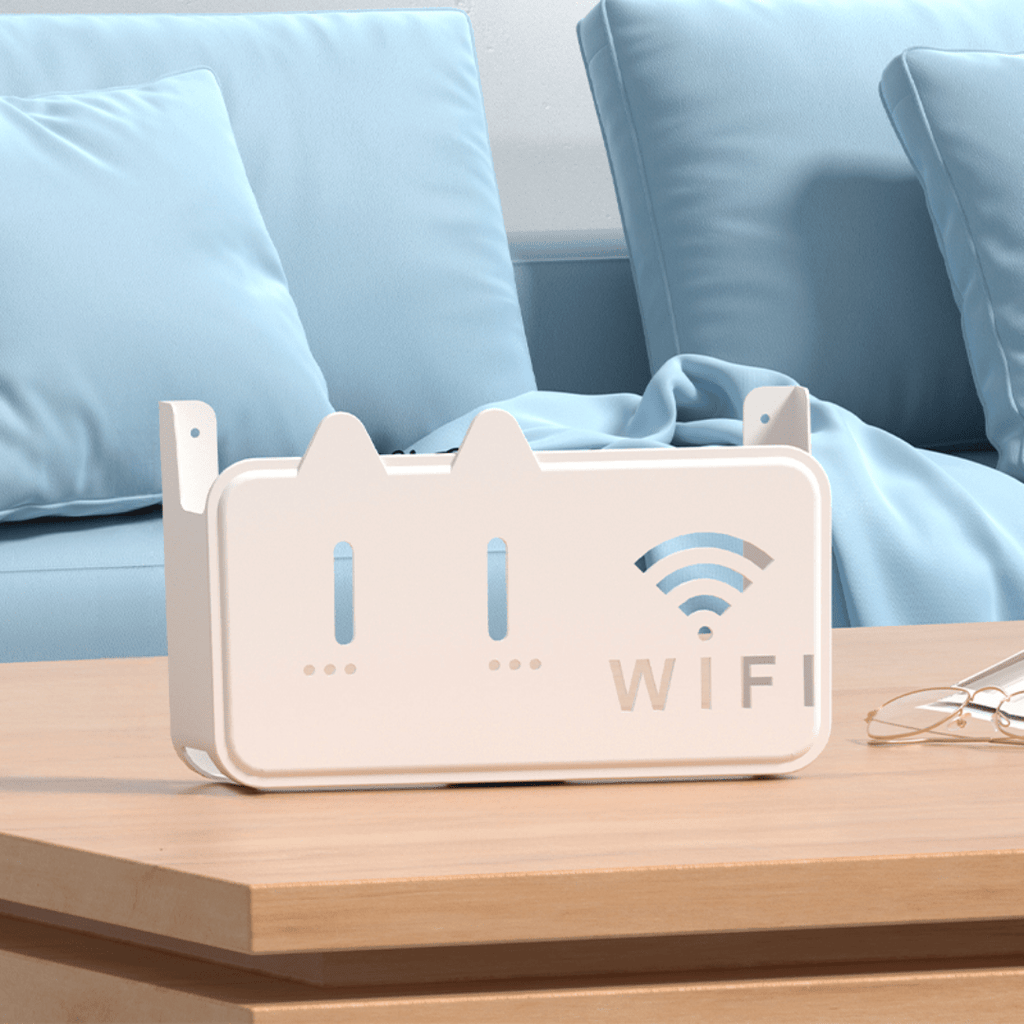 Wall-Mounted Punch-Free Wi-Fi Router Storage Box
