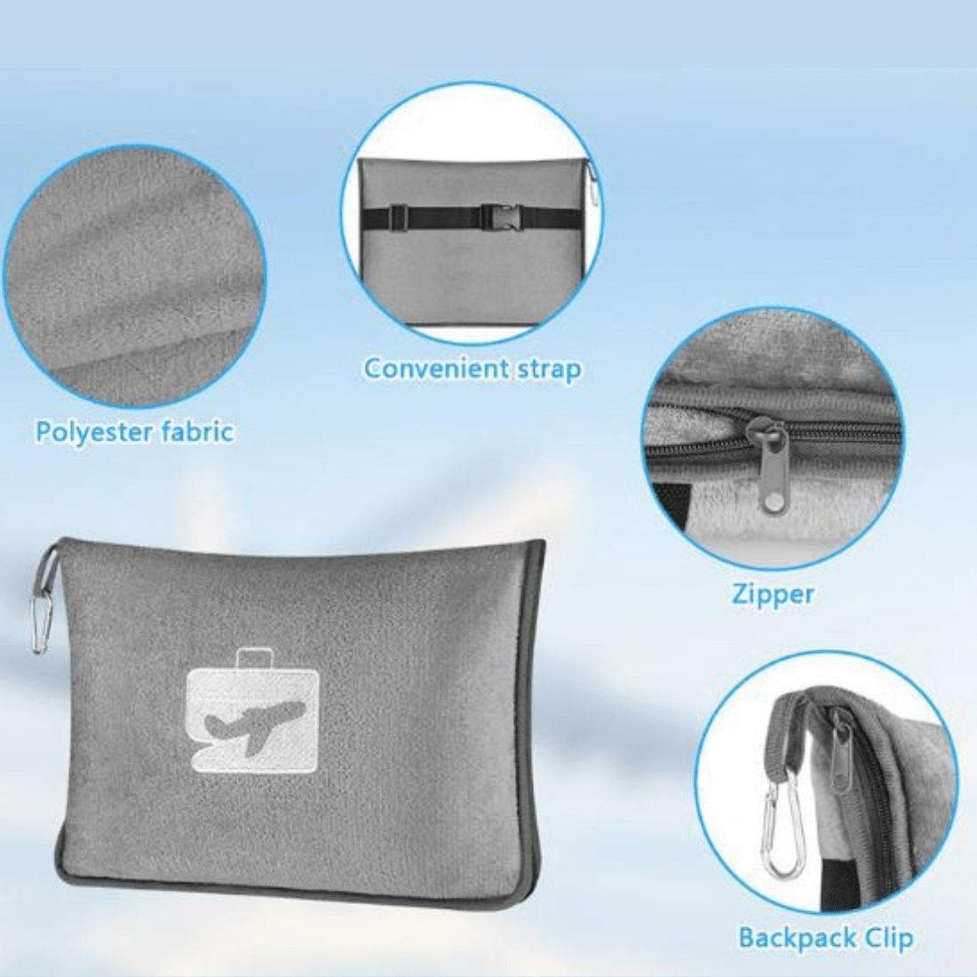 2-in-1 Portable Travel Blanket and Pillow