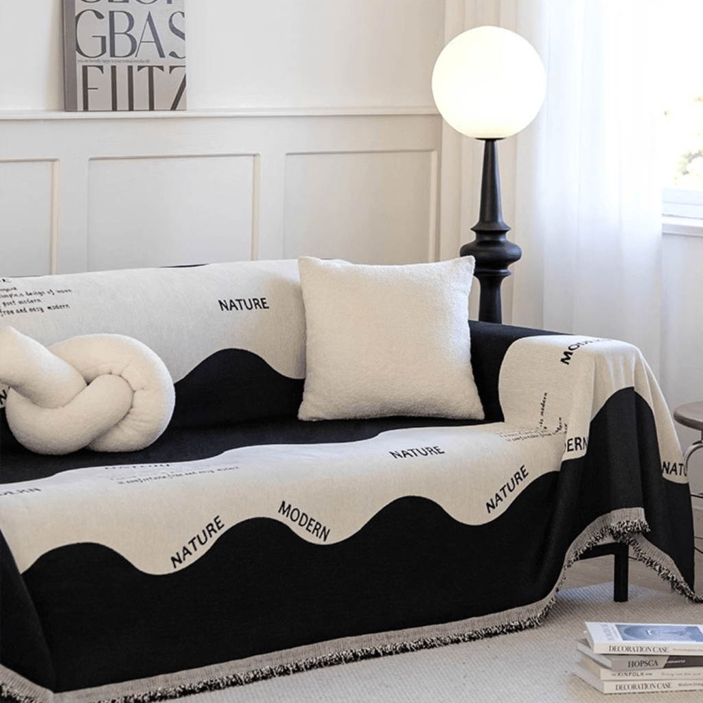 Black Elegance Elegance Chenille Sofa Cover