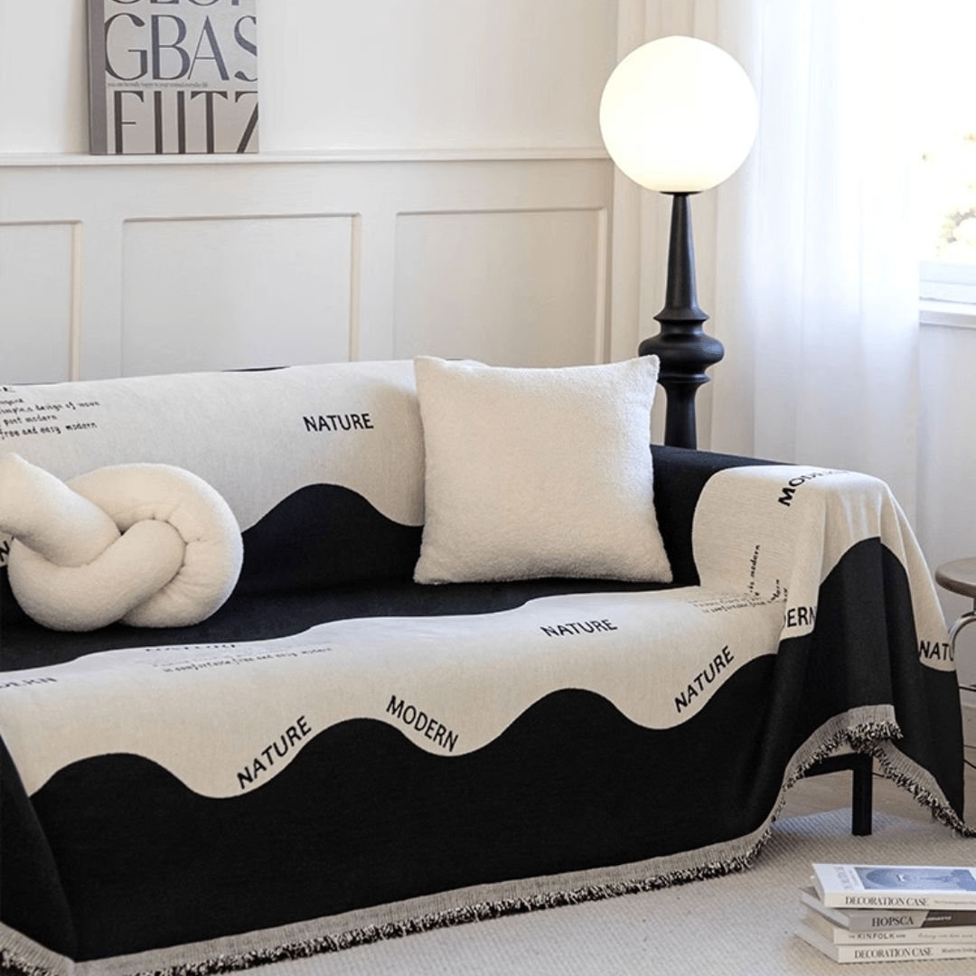 Black Elegance Elegance Chenille Sofa Cover