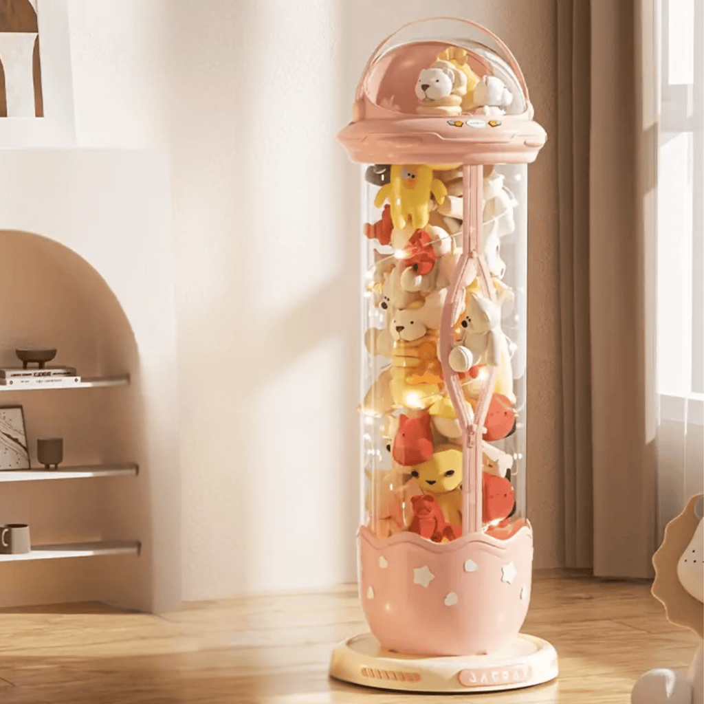 Transparent Plastic Toy Storage Bucket with Zipper (30cm)