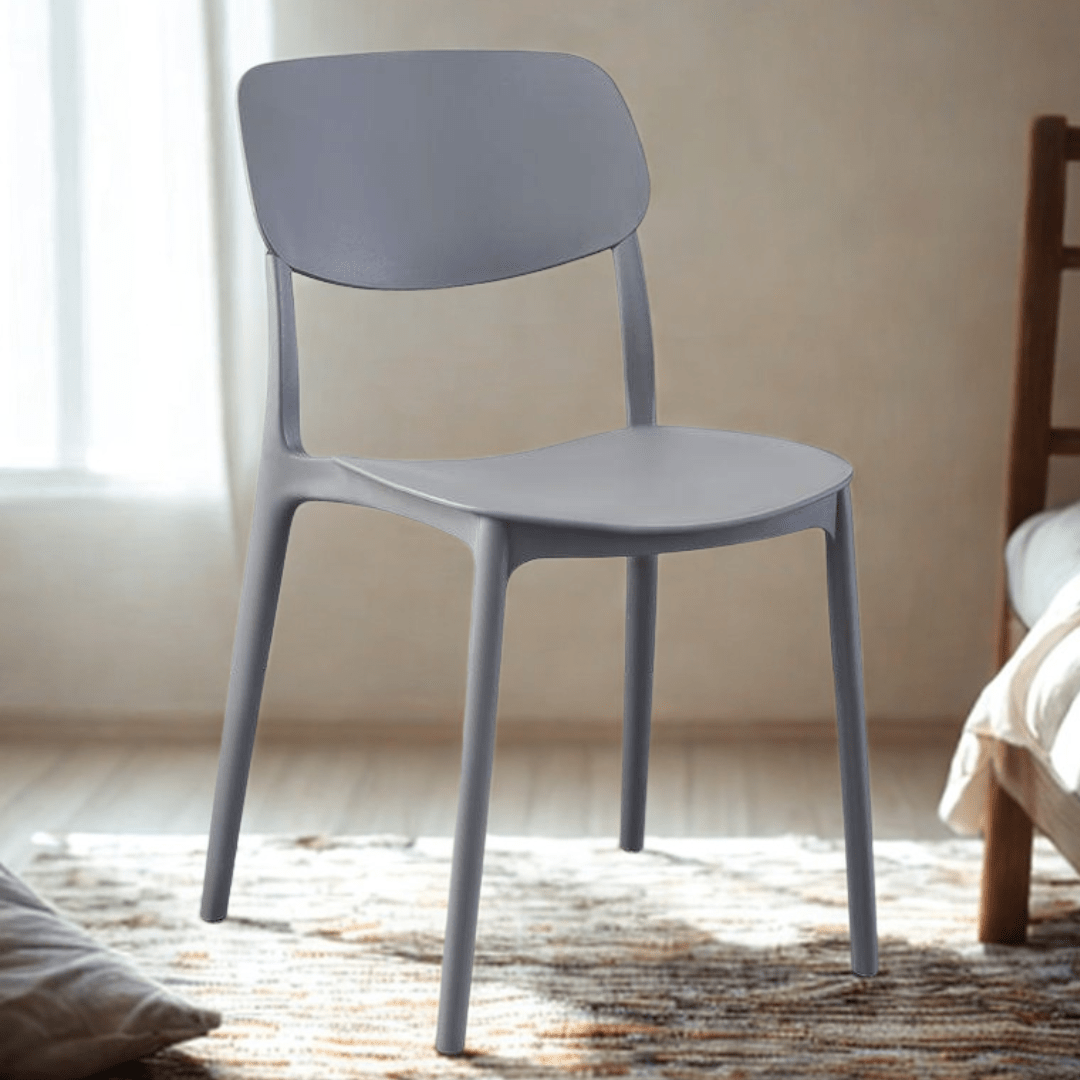 BUY 1 GET 1 FREE | Stackable Plastic Chair with Widened Seat, Curved Back & Anti-Skid Feet