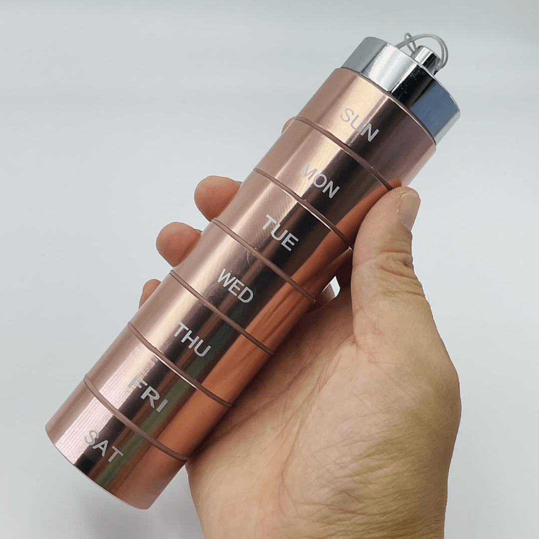 Aluminum Weekly Stackable 7-Day Medicine Container