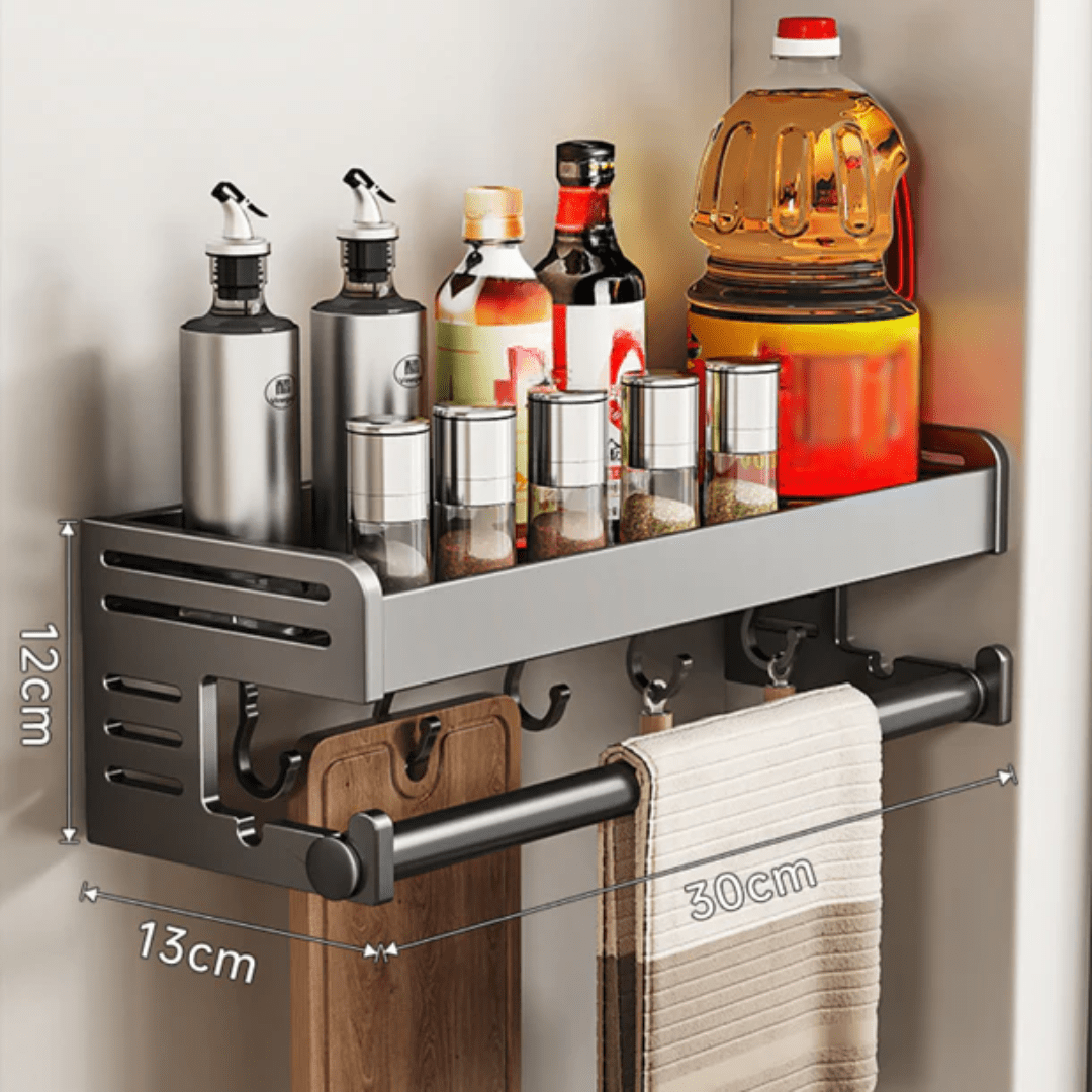 Wall-Mounted Multifunctional Spice Rack