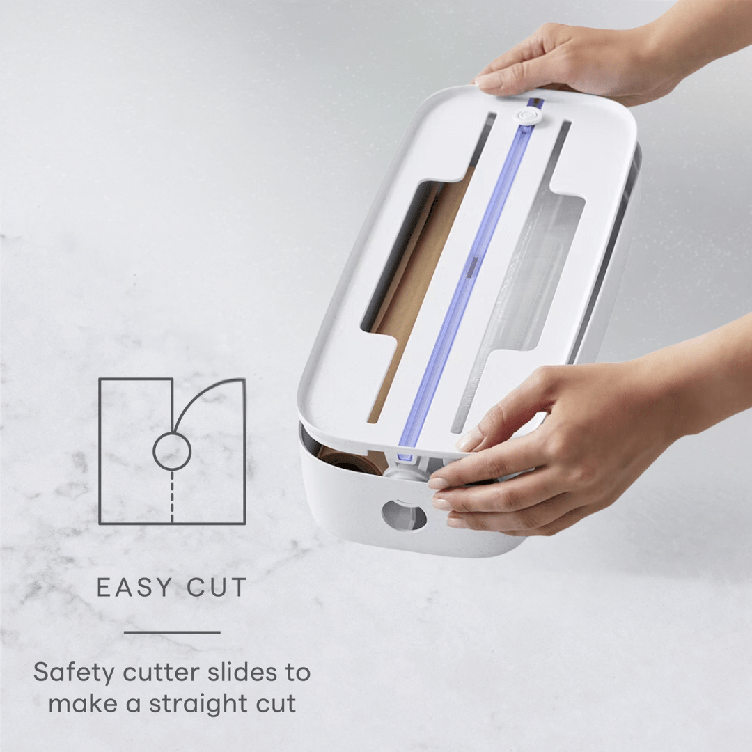 2 in 1 Compact Aluminum Foil Dispenser with Cutter