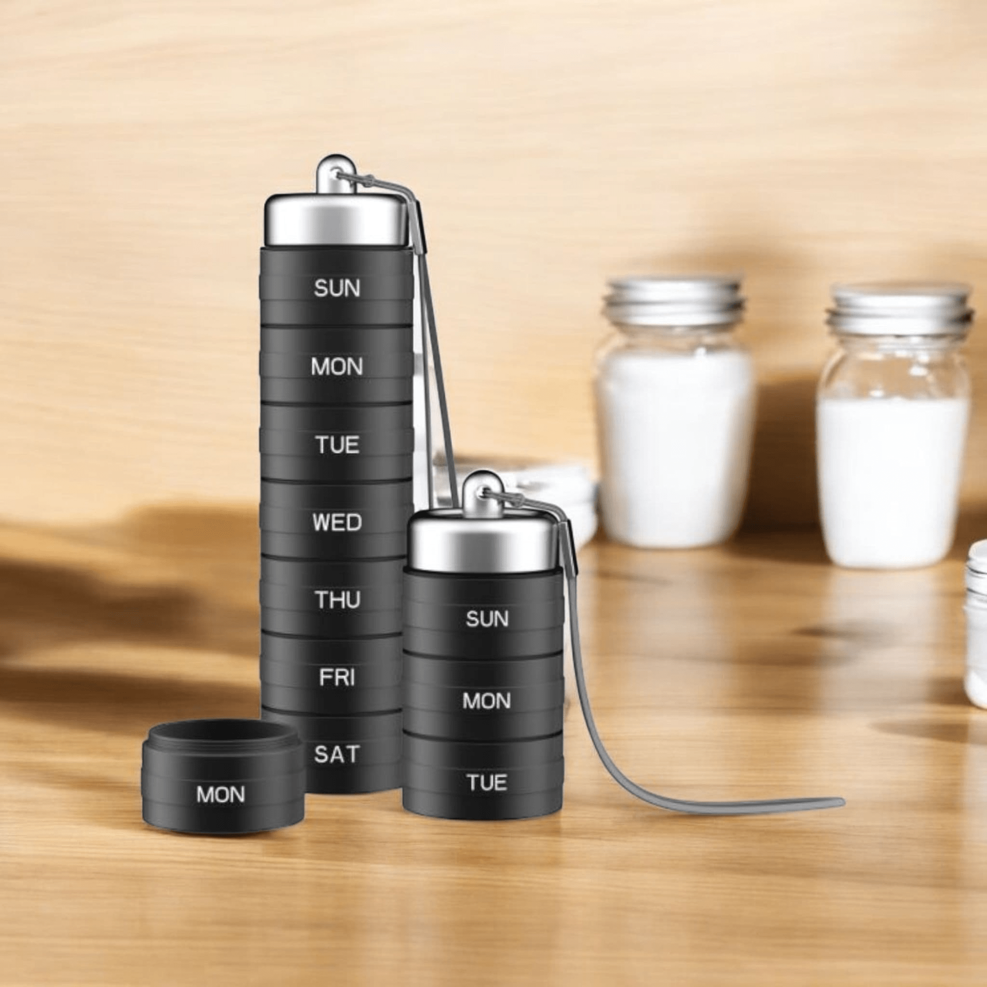 Aluminum Weekly Stackable 7-Day Medicine Container(Pack of 1)