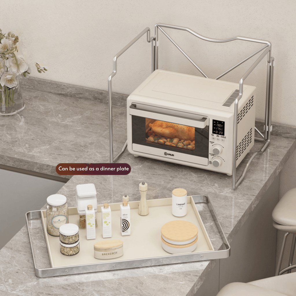 Carbon Steel Multifunctional Foldable Kitchen Storage Rack(64cm)