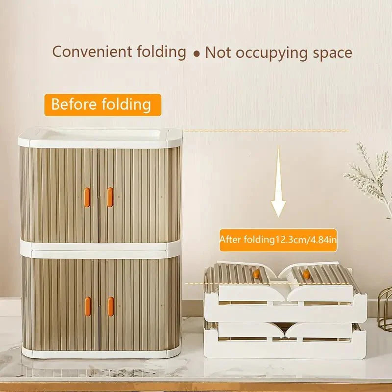 Versatile Transparent Folding Storage Shelf