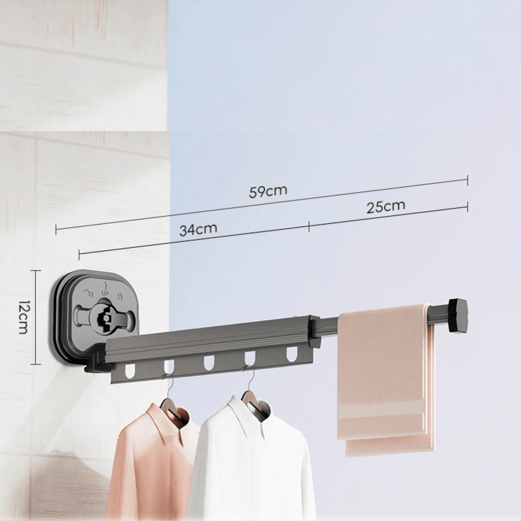 Wall Mount Folding Clothes Drying Rack